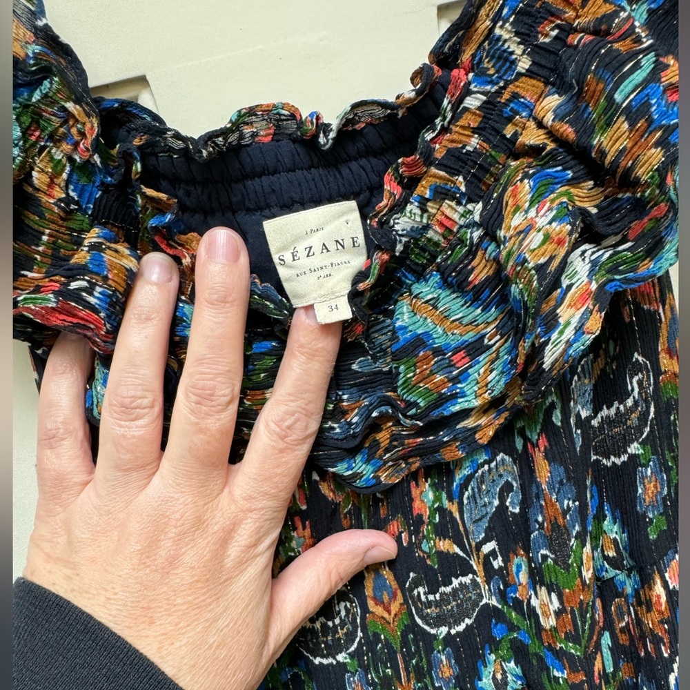 Sezane VIDA Dress multicolor size XS 34 - Picture 5 of 10